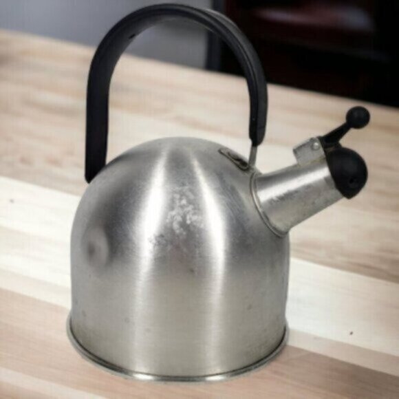 Vintage Ikea Aluminum Whistling Tea Kettle Stove Top Camping - Picture 2 of 14